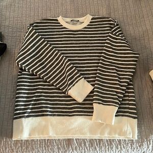 Zara oversized striped sweatshirt